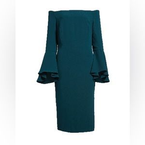 Bardot Off-Shoulder Midi Dress